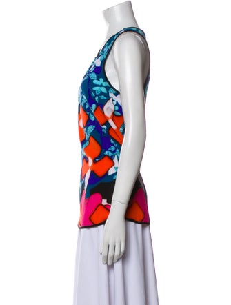 Peter Pilotto Printed Scoop Neck Top