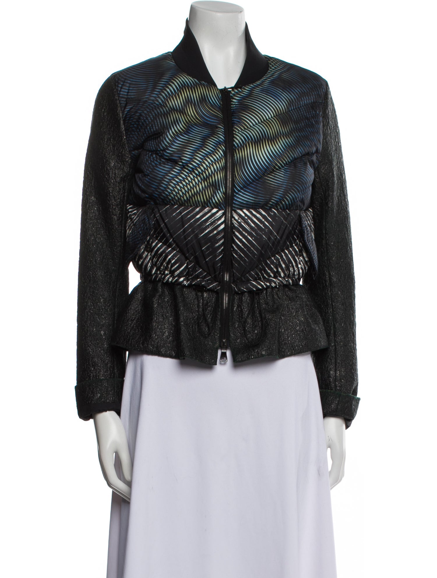 Peter Pilotto Nylon Tweed Pattern Down Jacket