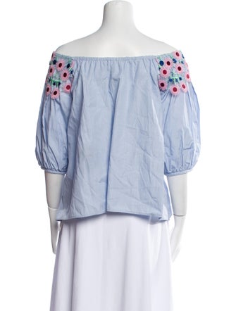 Peter Pilotto Patterned Off-The-Shoulder Crop Top