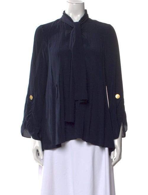 Peter Pilotto Silk Mock Neck Blouse