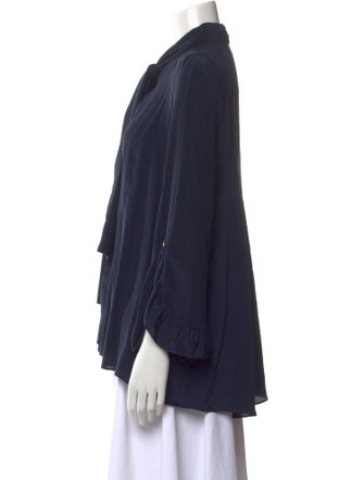 Peter Pilotto Silk Mock Neck Blouse