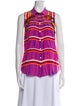 Peter Pilotto Silk Striped Button-Up Top