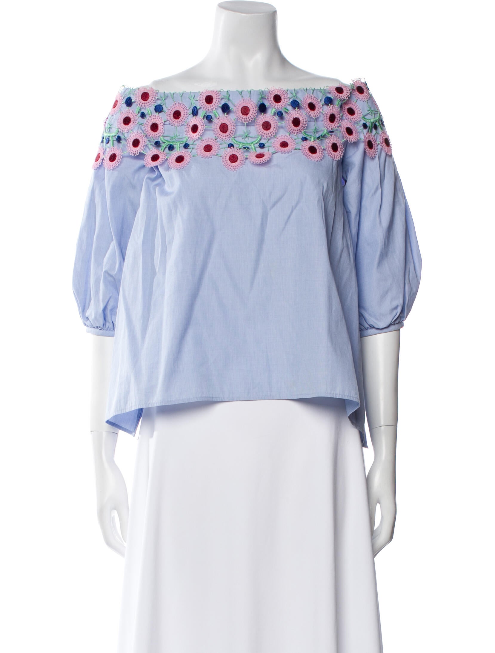 Peter Pilotto Patterned Off-The-Shoulder Crop Top