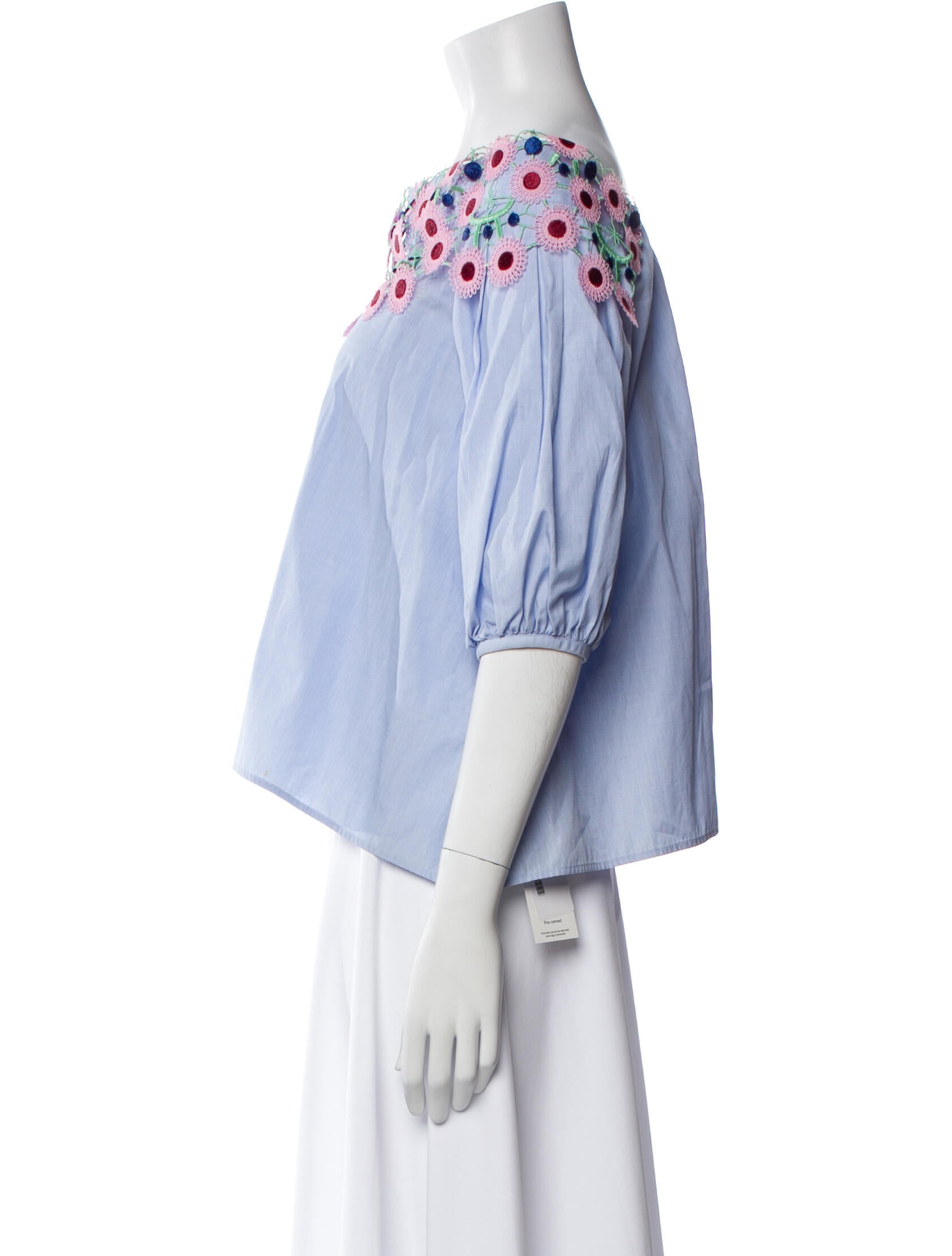 Peter Pilotto Patterned Off-The-Shoulder Crop Top