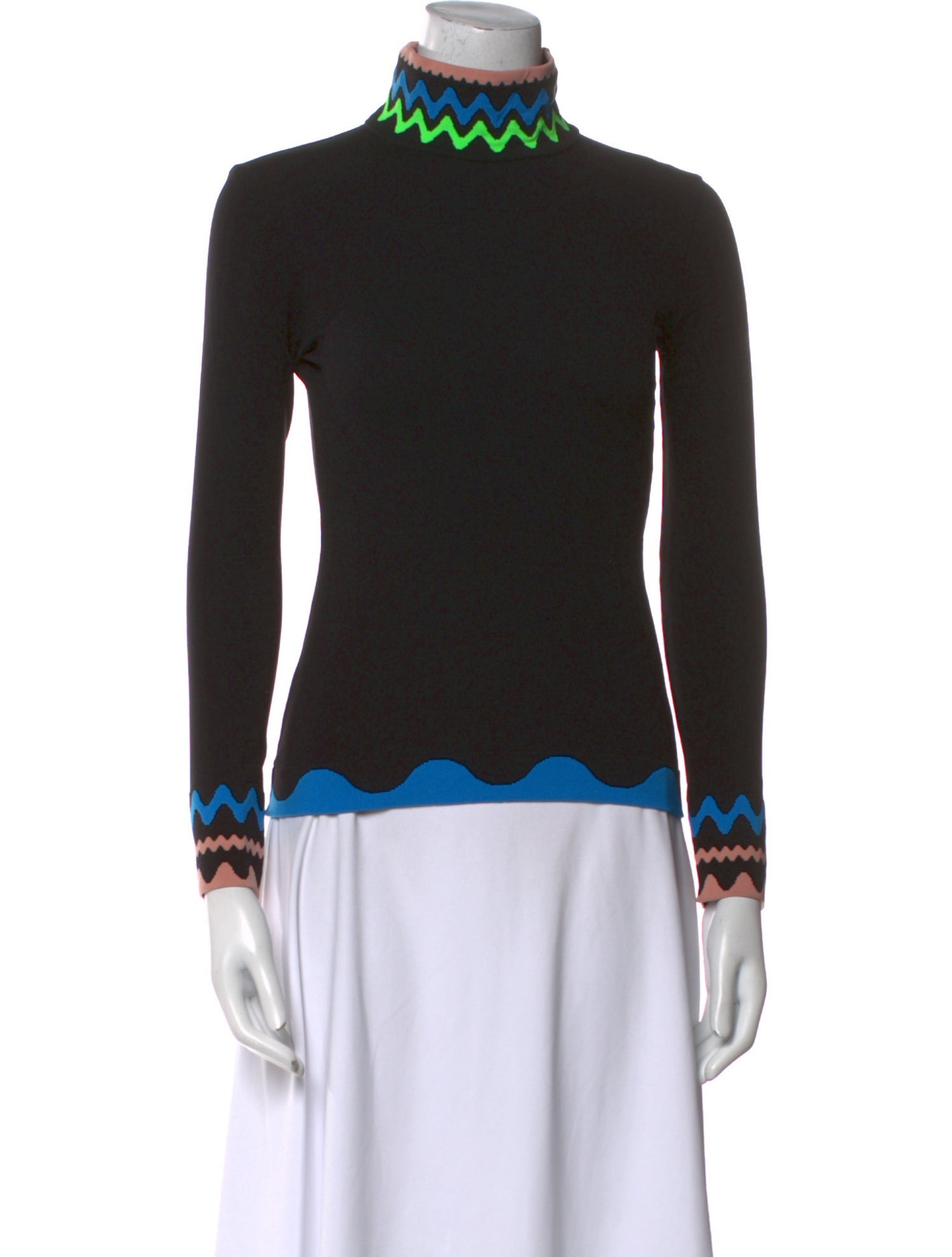 Peter Pilotto Mock Neck Long Sleeve Top