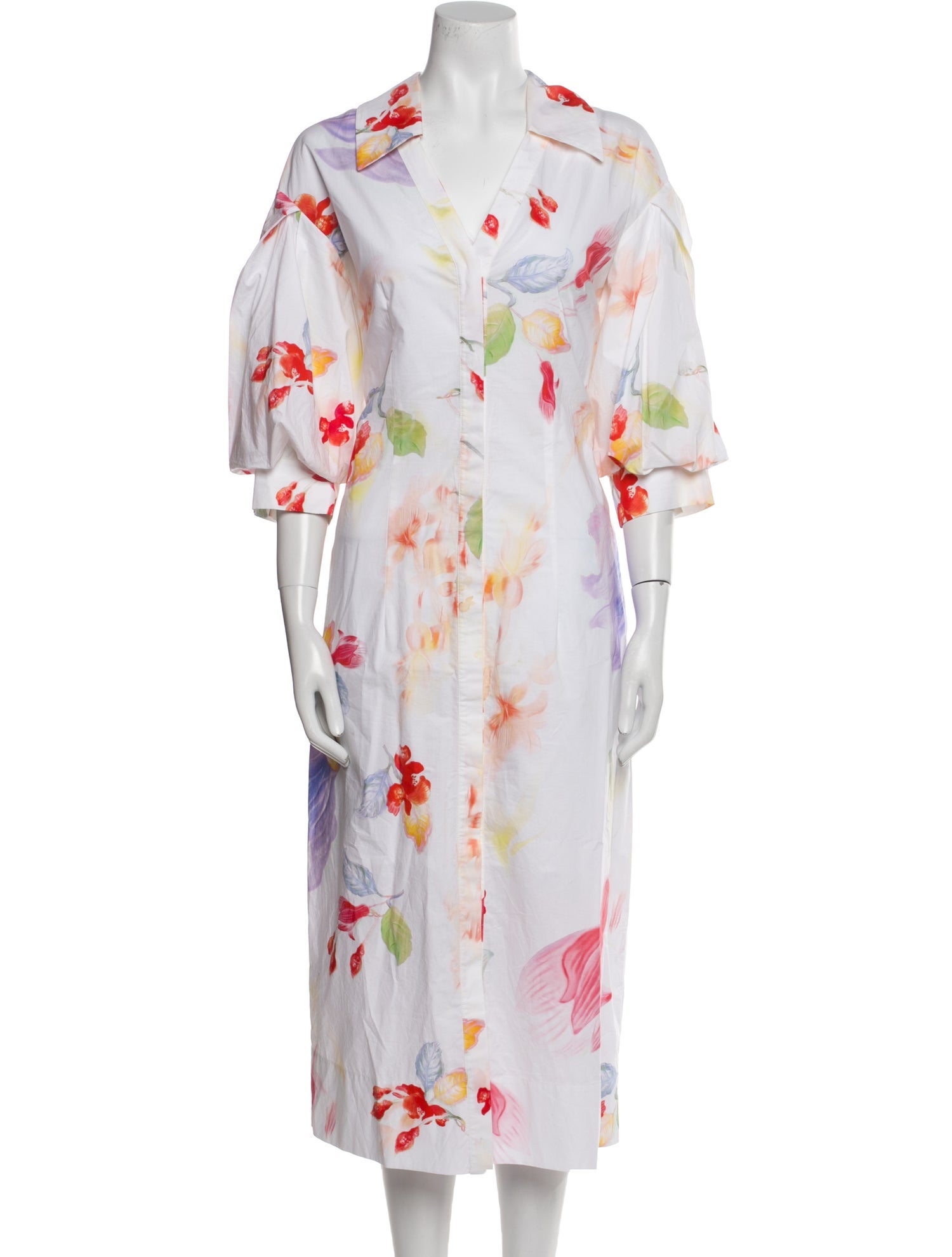 Peter Pilotto Floral Print Midi Length Dress