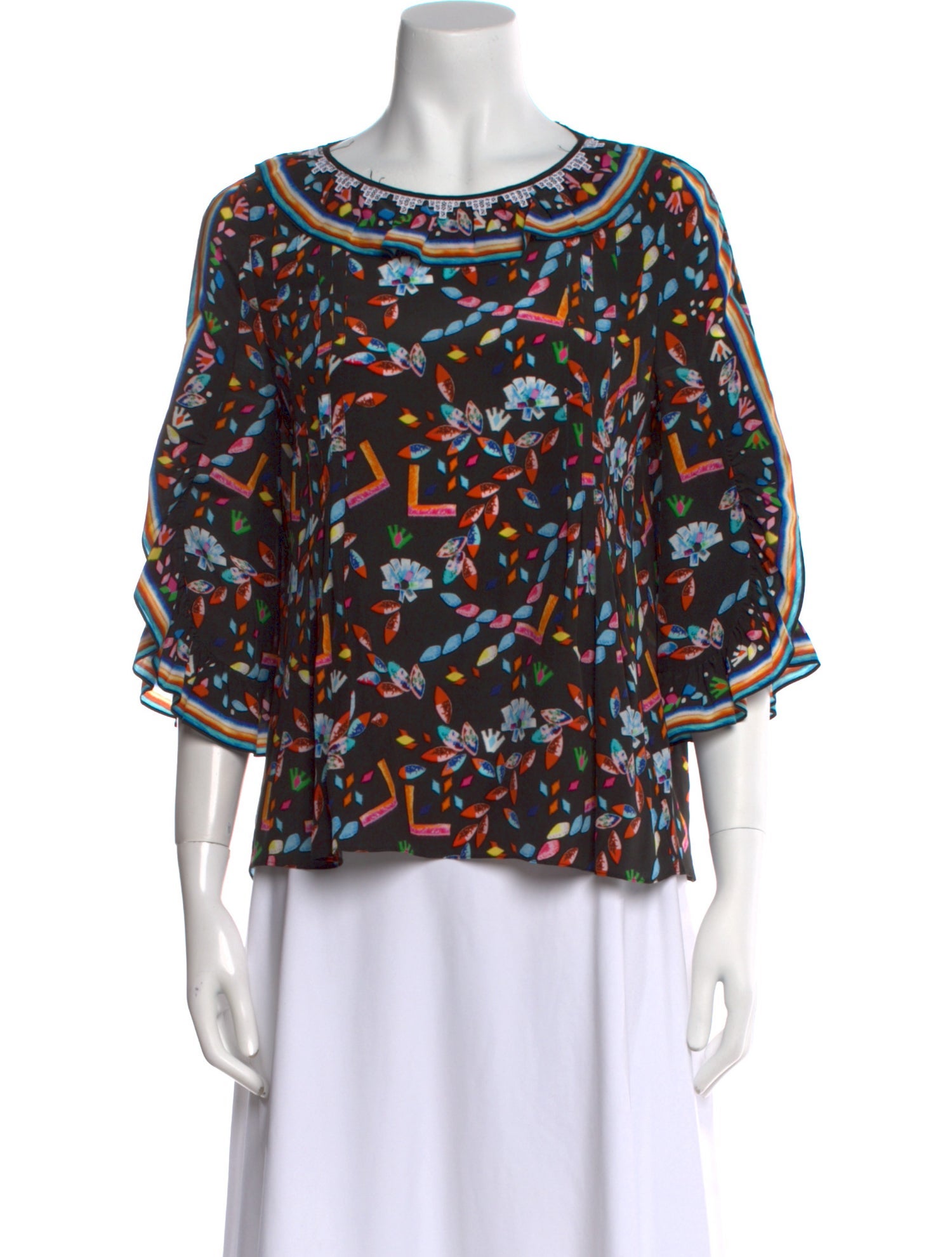 Peter Pilotto Silk Printed Blouse