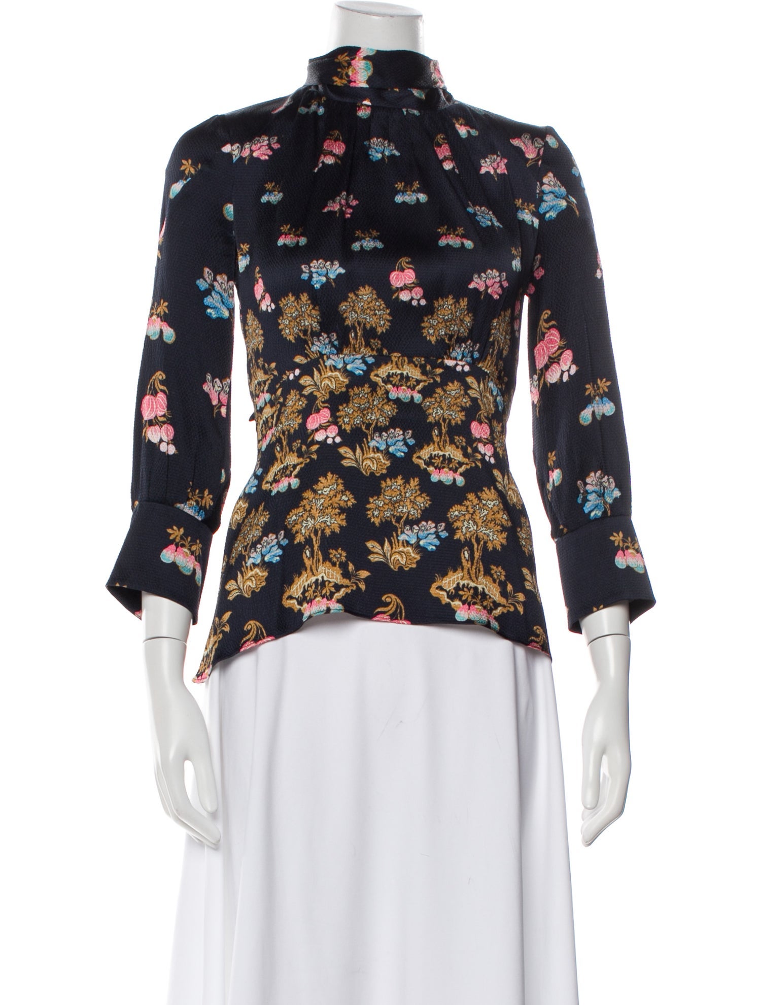Peter Pilotto Silk Floral Print Blouse