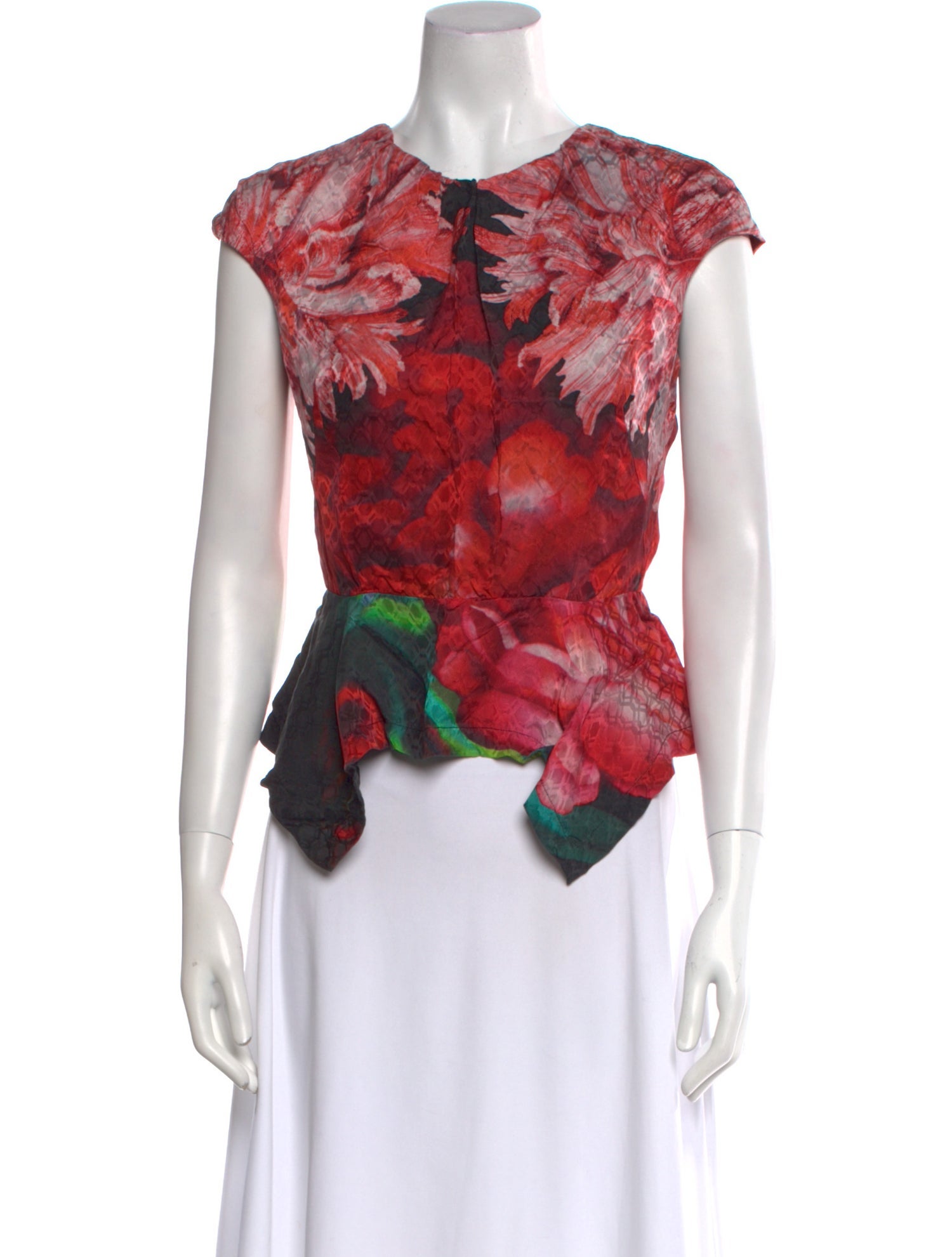 Peter Pilotto Silk Floral Print Blouse