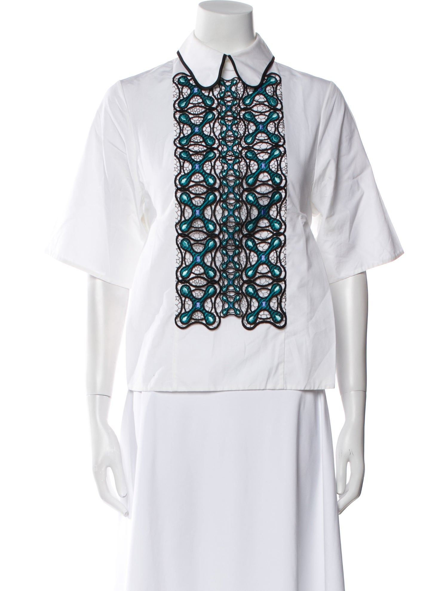 Peter Pilotto Short Sleeve Button-Up Top
