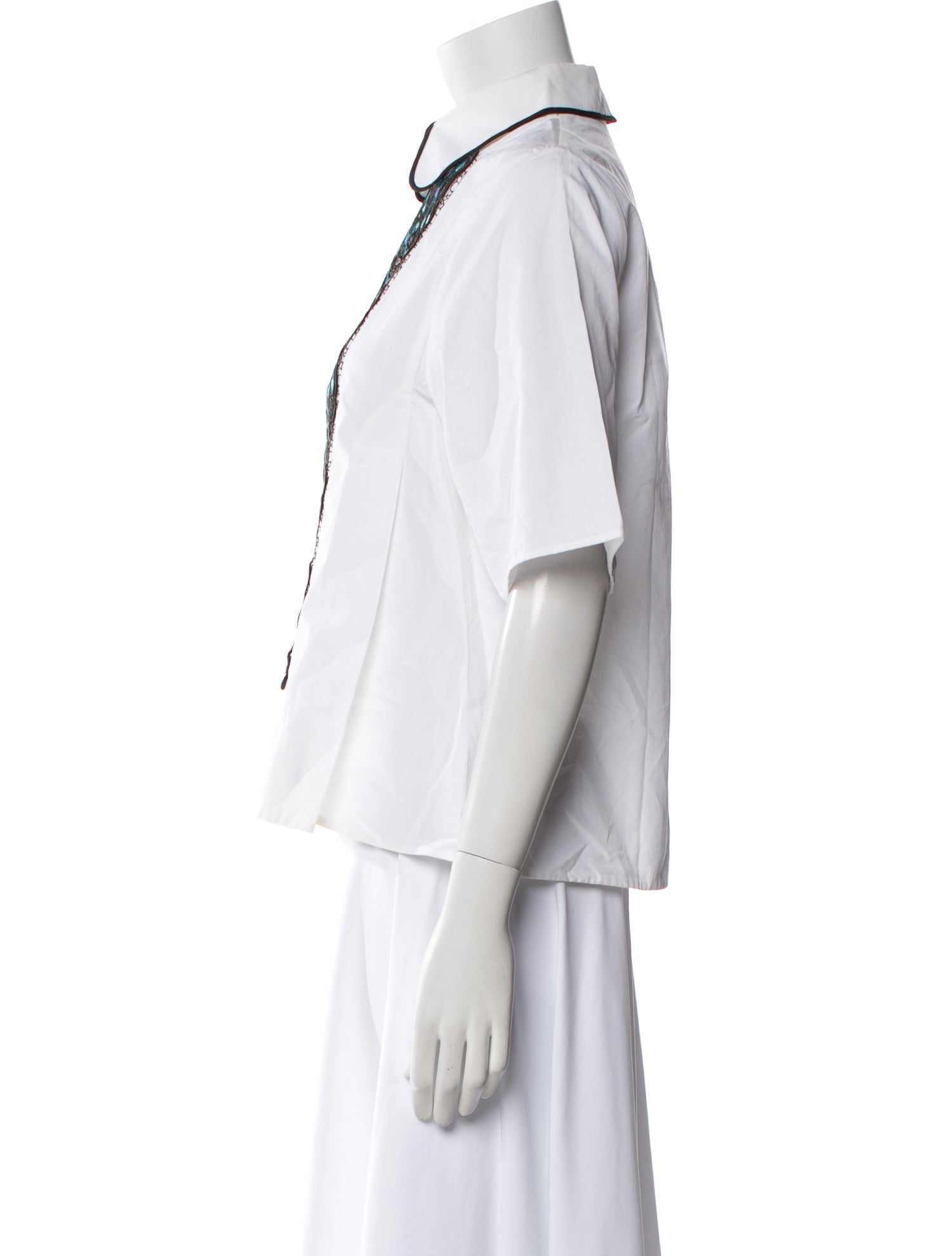 Peter Pilotto Short Sleeve Button-Up Top