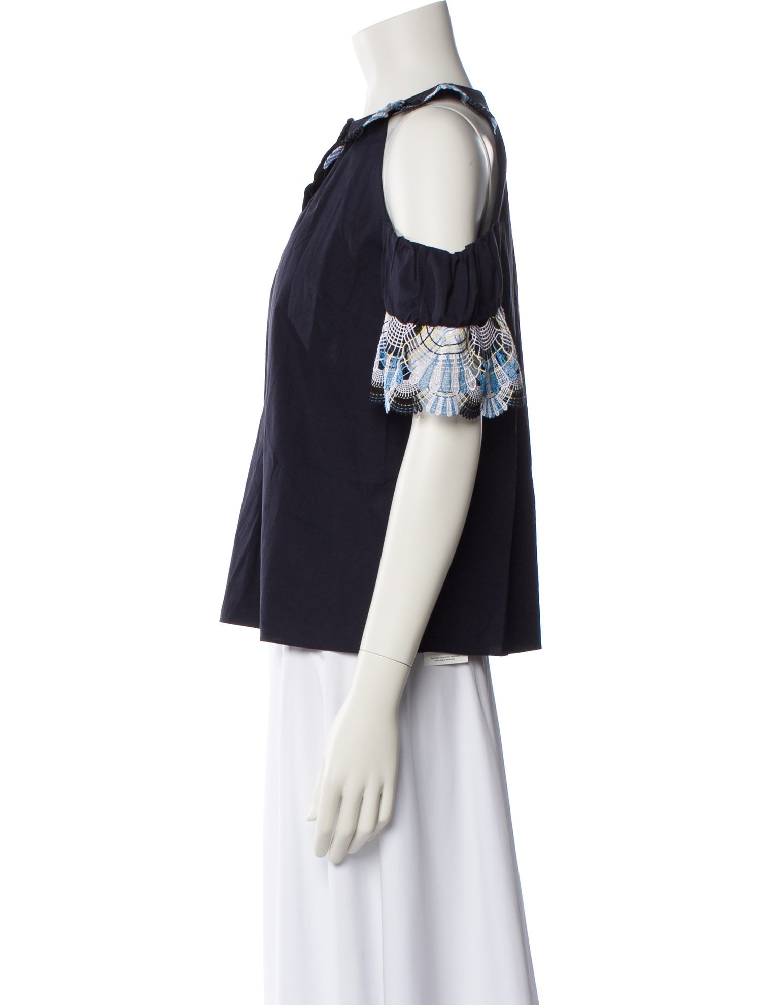 Peter Pilotto Off-The-Shoulder Short Sleeve Blouse