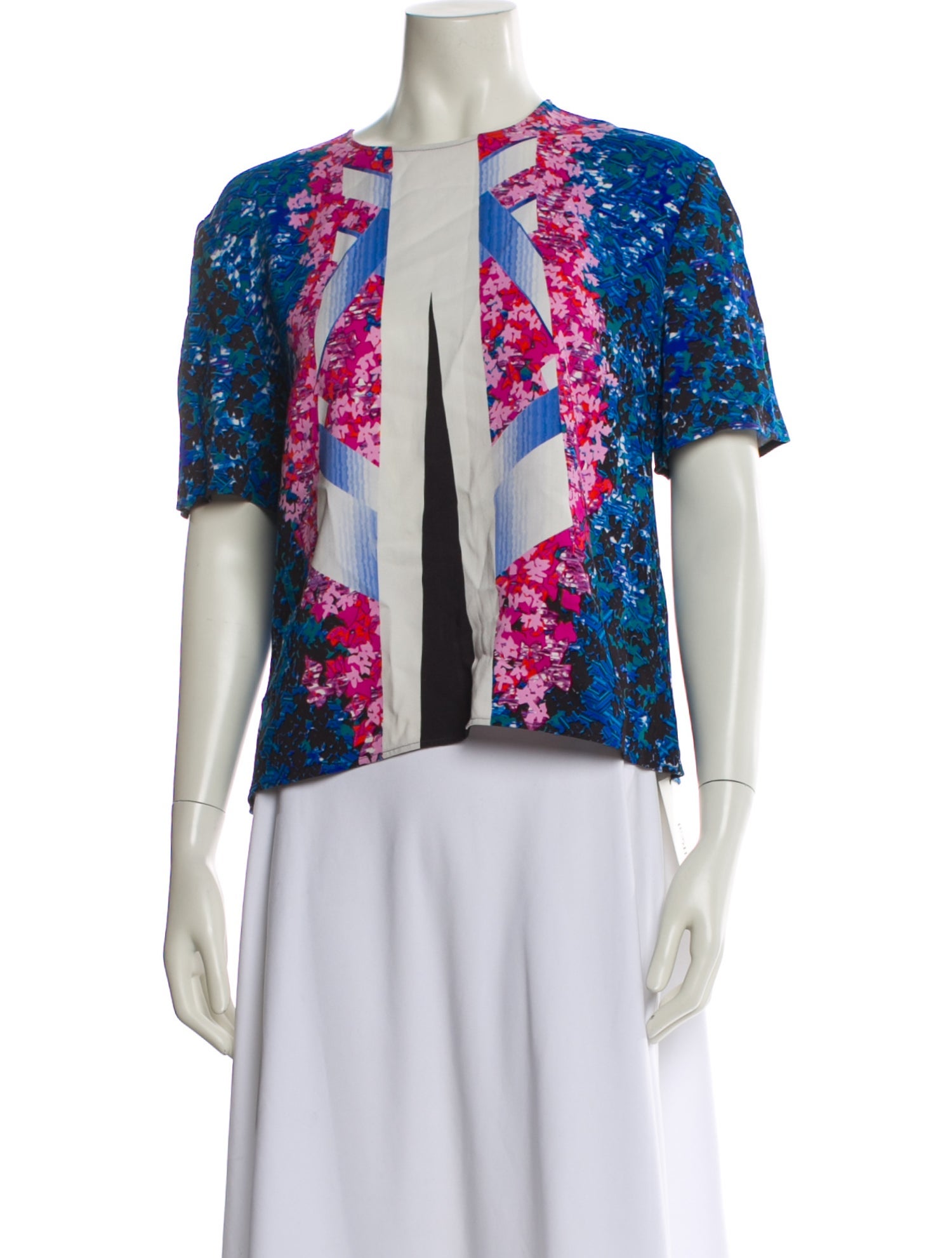 Peter Pilotto Floral Print Crew Neck Blouse
