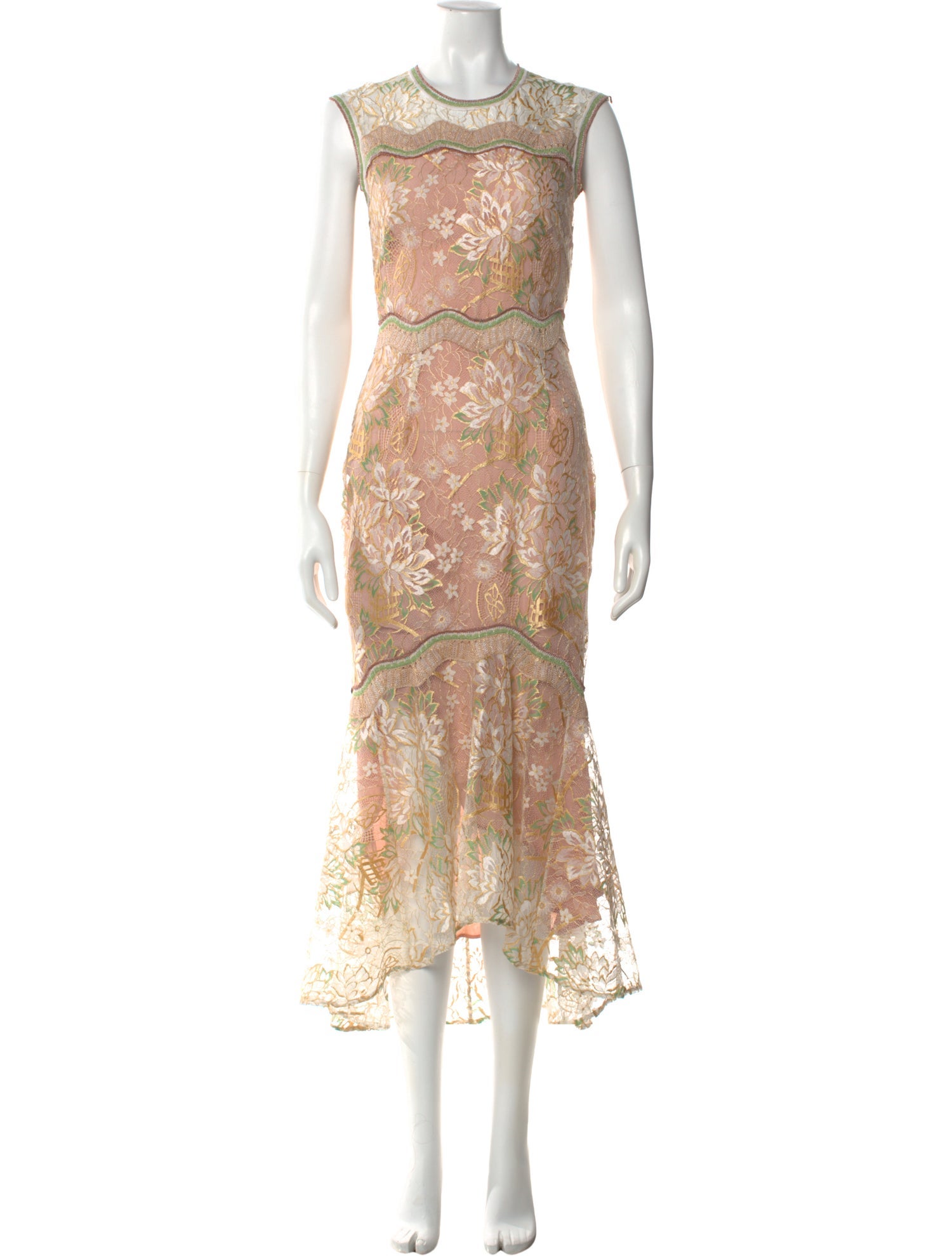 Peter Pilotto Lace Pattern Long Dress w/ Tags