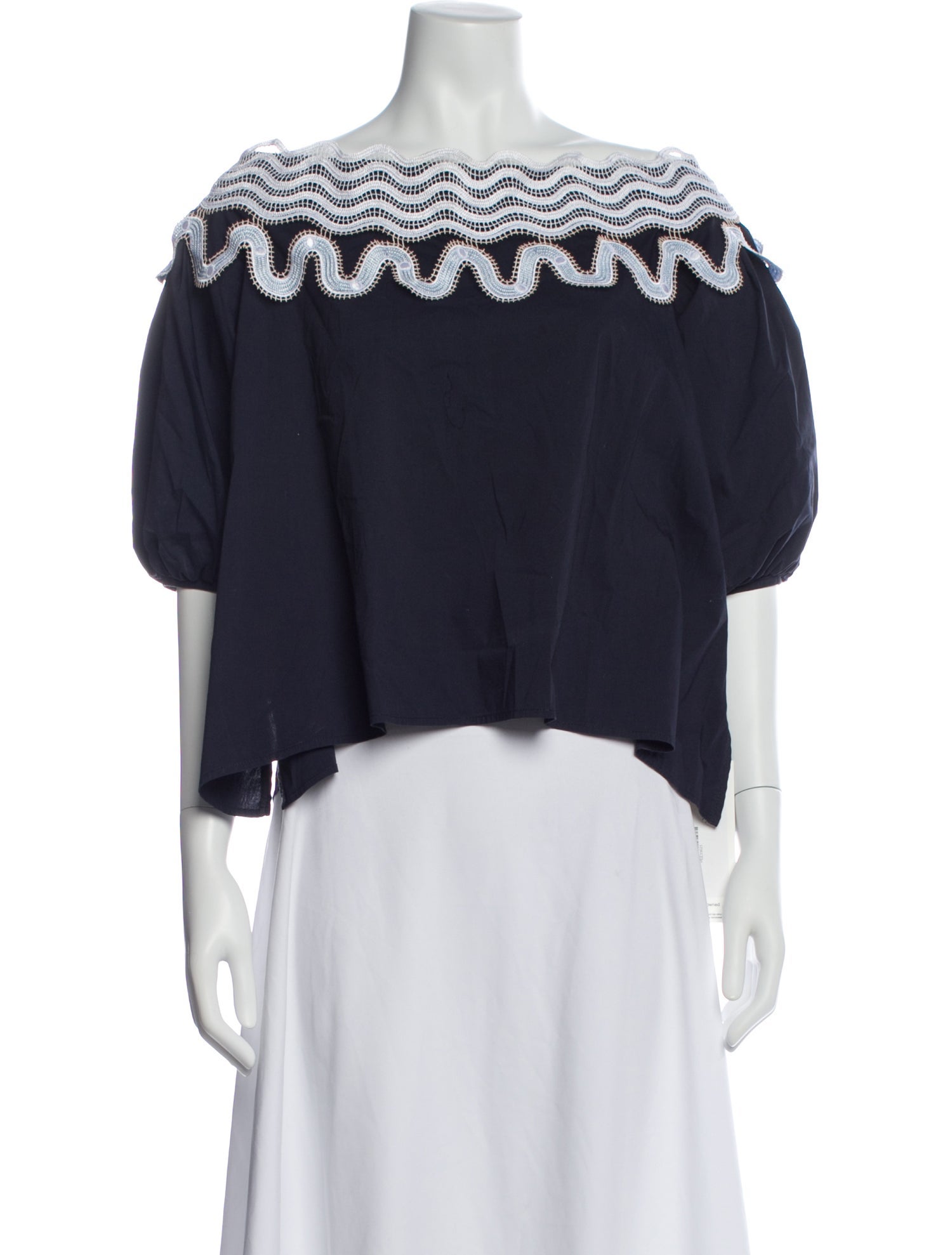Peter Pilotto Off-The-Shoulder Short Sleeve Blouse