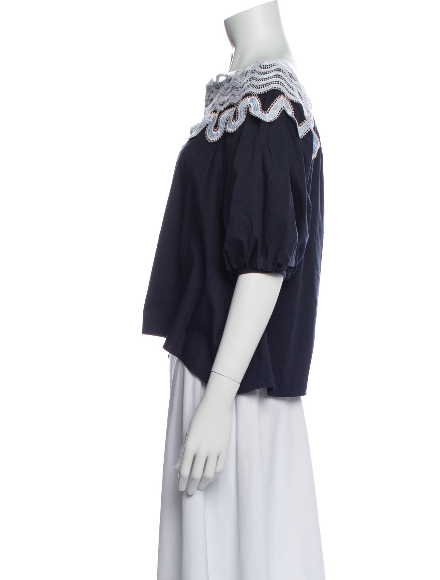 Peter Pilotto Off-The-Shoulder Short Sleeve Blouse