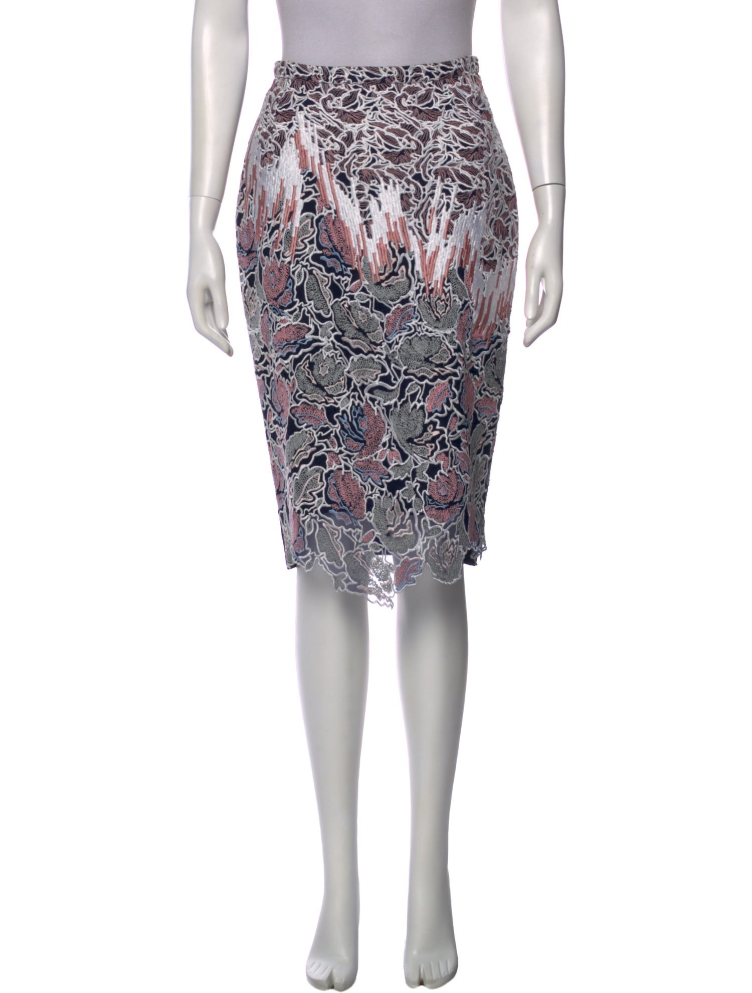 Peter Pilotto Silk Knee-Length Skirt
