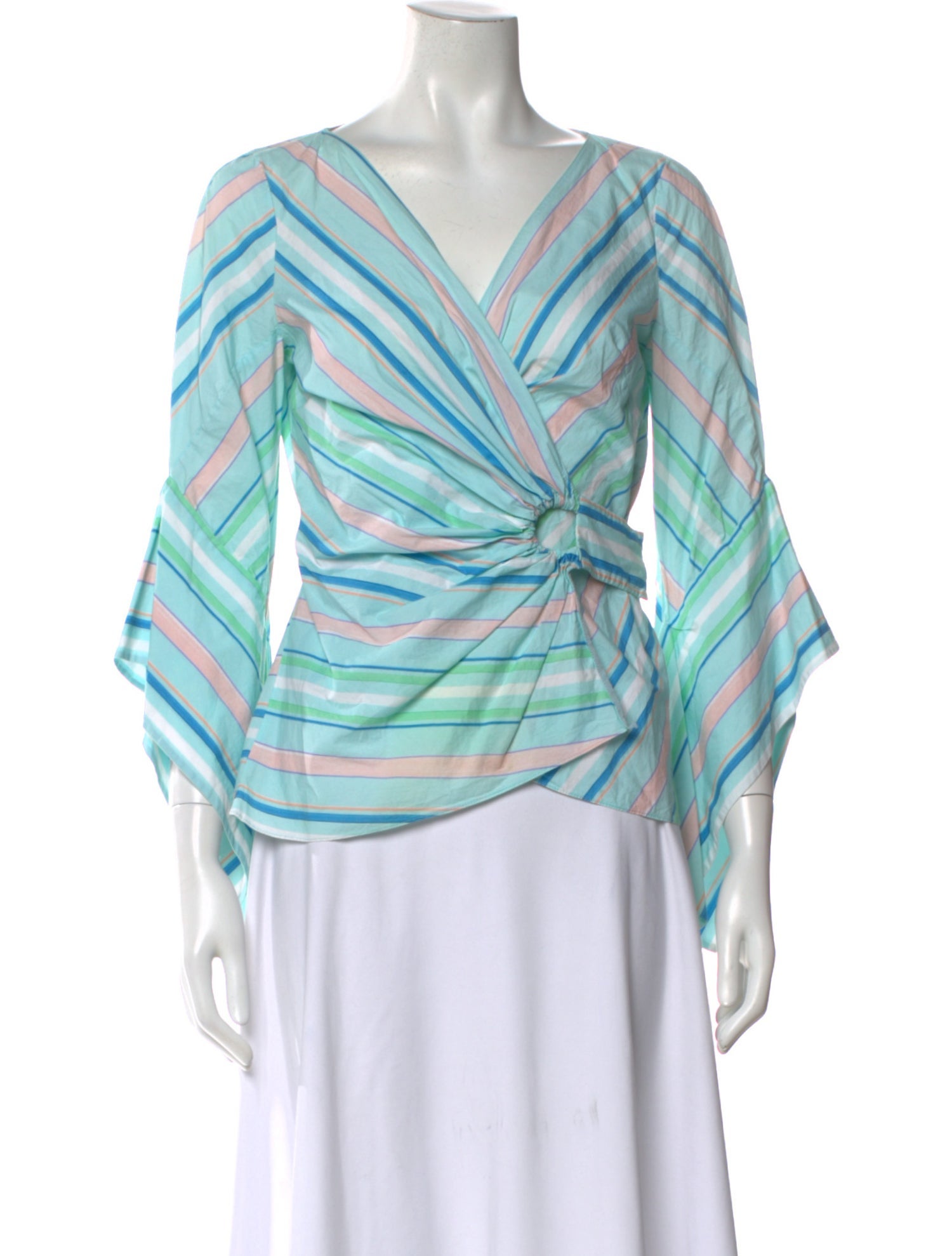 Peter Pilotto Striped V-Neck Blouse