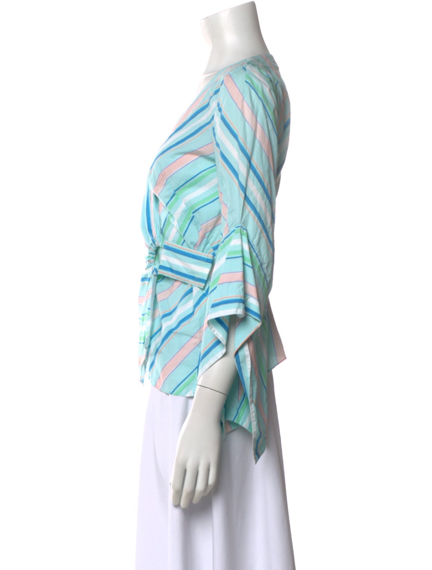 Peter Pilotto Striped V-Neck Blouse