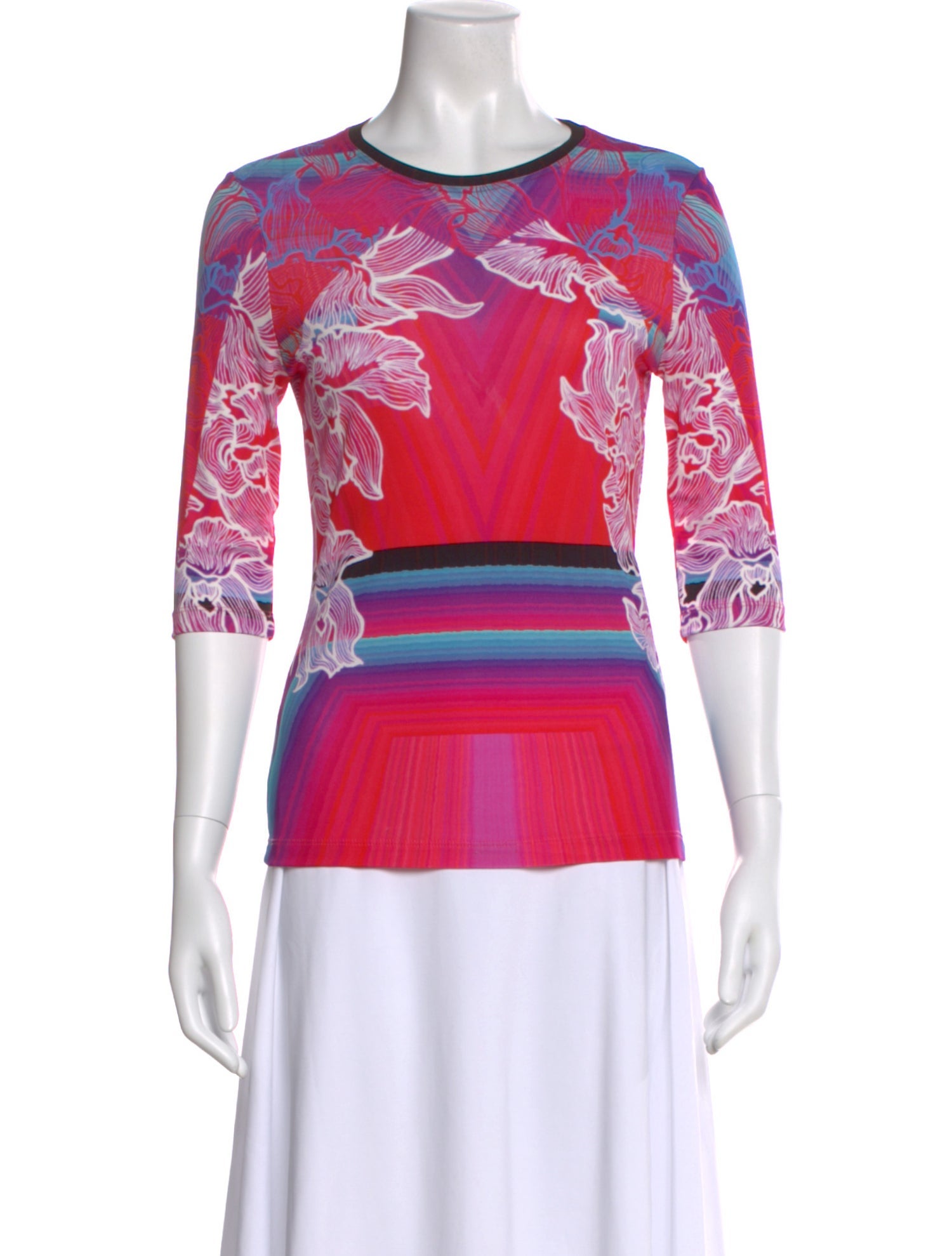 Peter Pilotto Floral Print Crew Neck Top