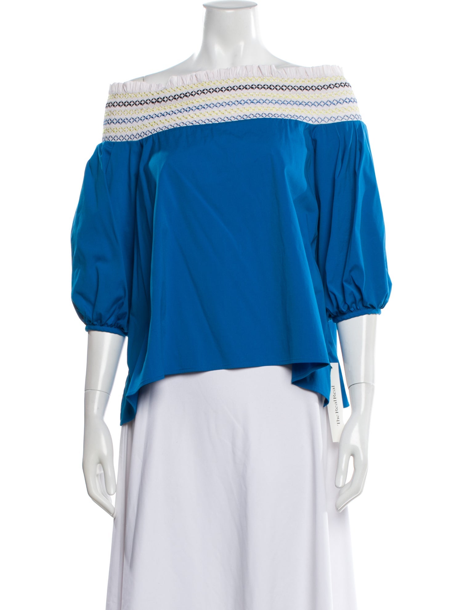 Peter Pilotto Off-The-Shoulder Three-Quarter Sleeve Blouse