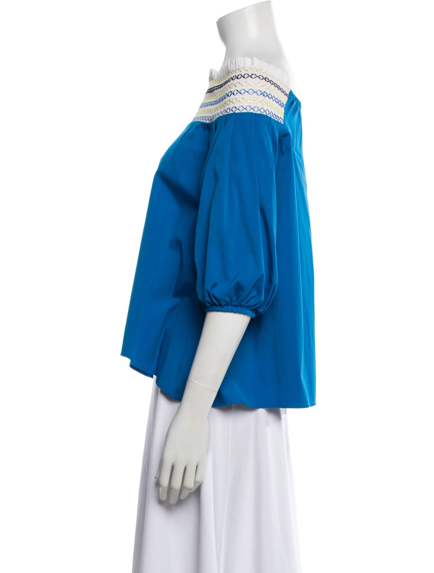 Peter Pilotto Off-The-Shoulder Three-Quarter Sleeve Blouse