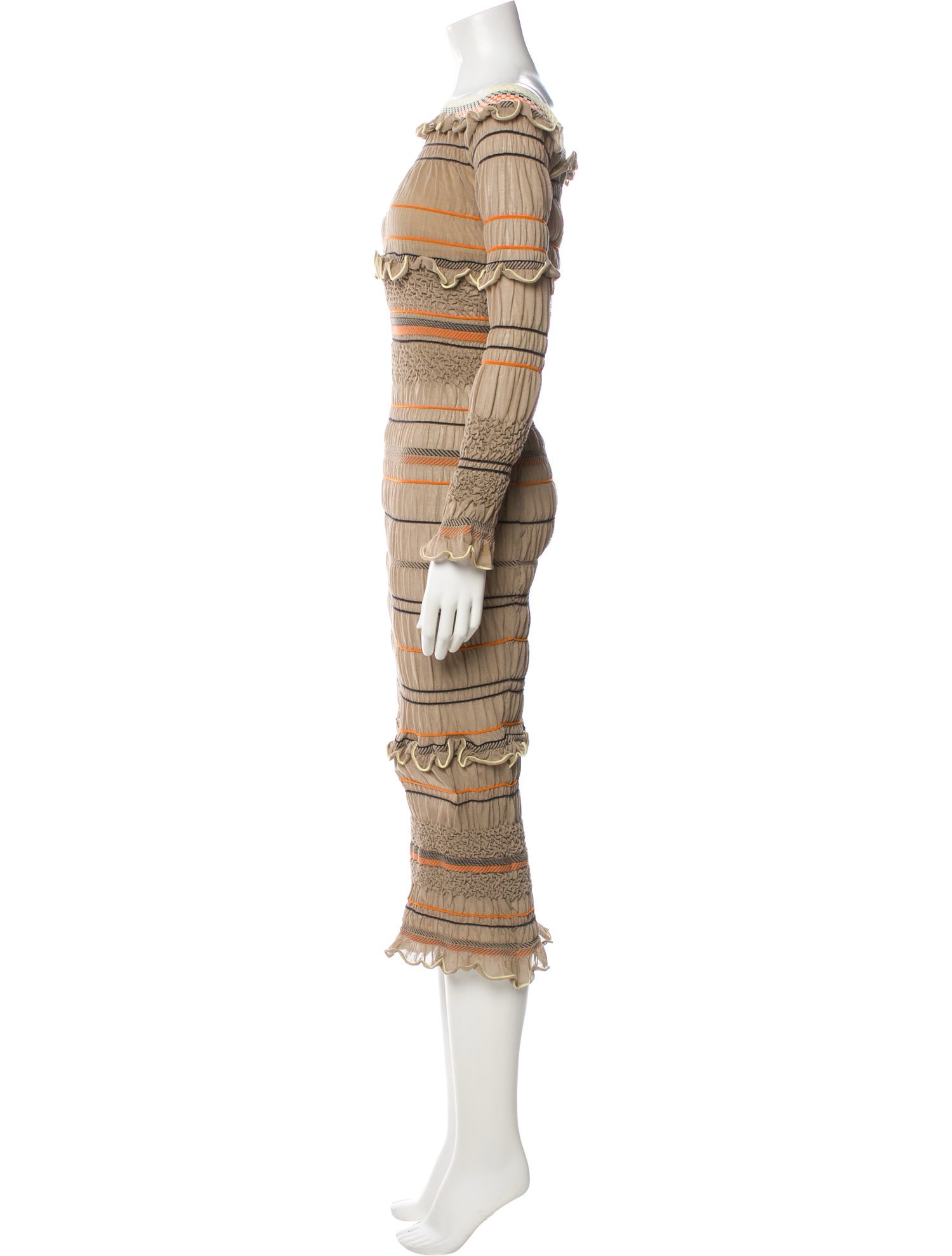 Peter Pilotto Striped Midi Length Dress