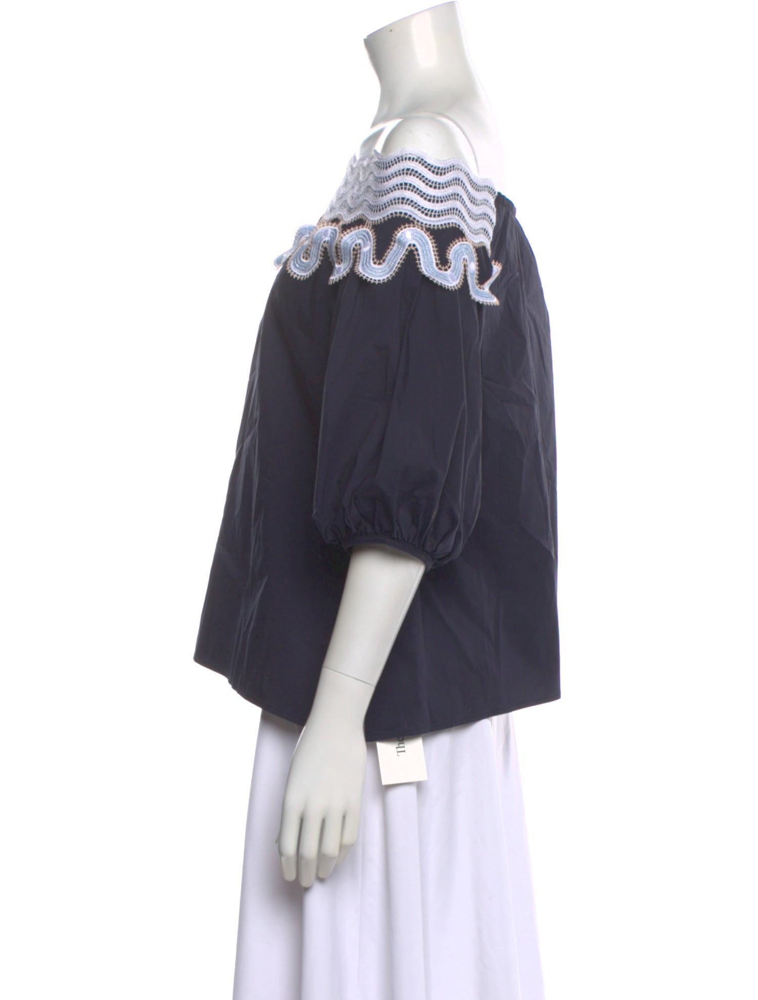 Peter Pilotto Off-The-Shoulder Short Sleeve Blouse