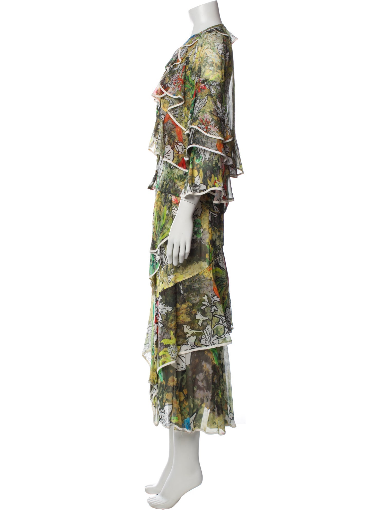 Peter Pilotto Silk Printed Skirt Set