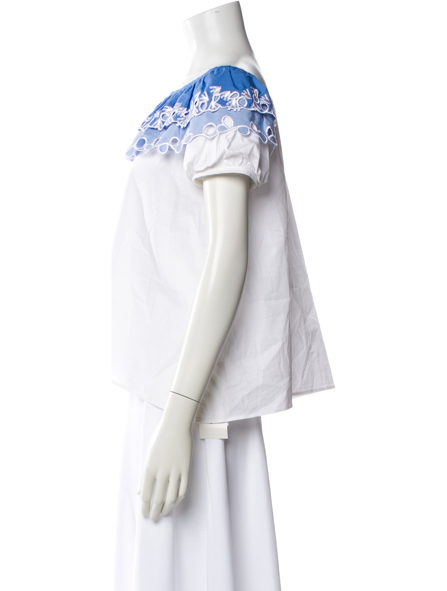 Peter Pilotto Off-The-Shoulder Short Sleeve Top