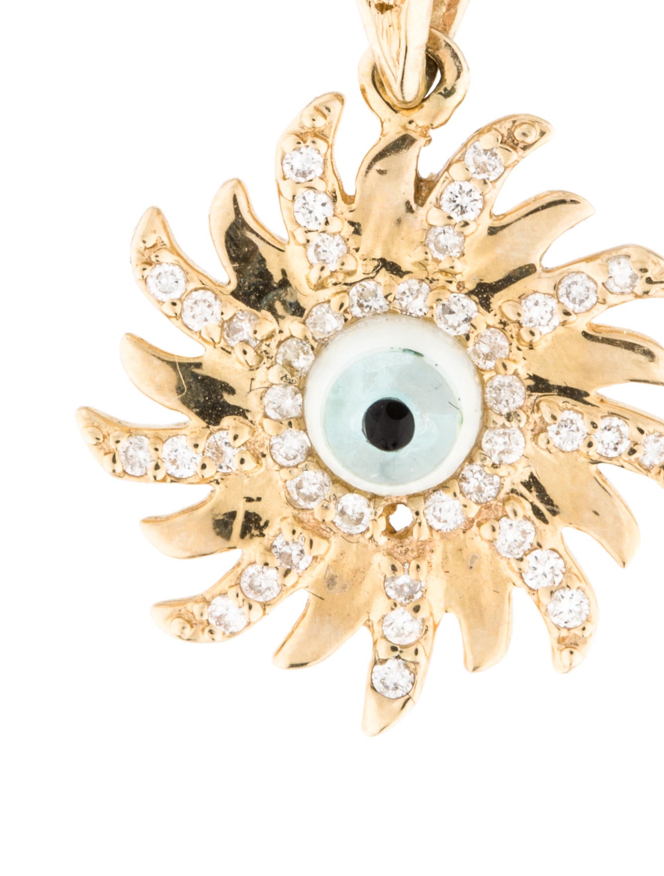 14K Diamond Evil Eye Pendant Necklaces PENDA21383 The RealReal