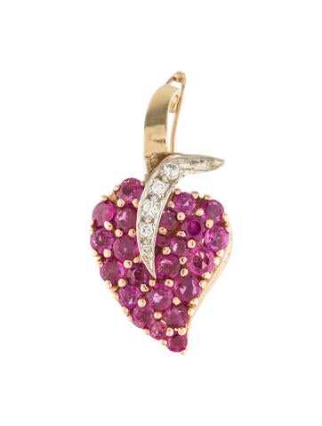 14K Sapphire & Diamond Pendant