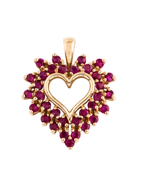 Pendant 14K Ruby Heart Pendant
