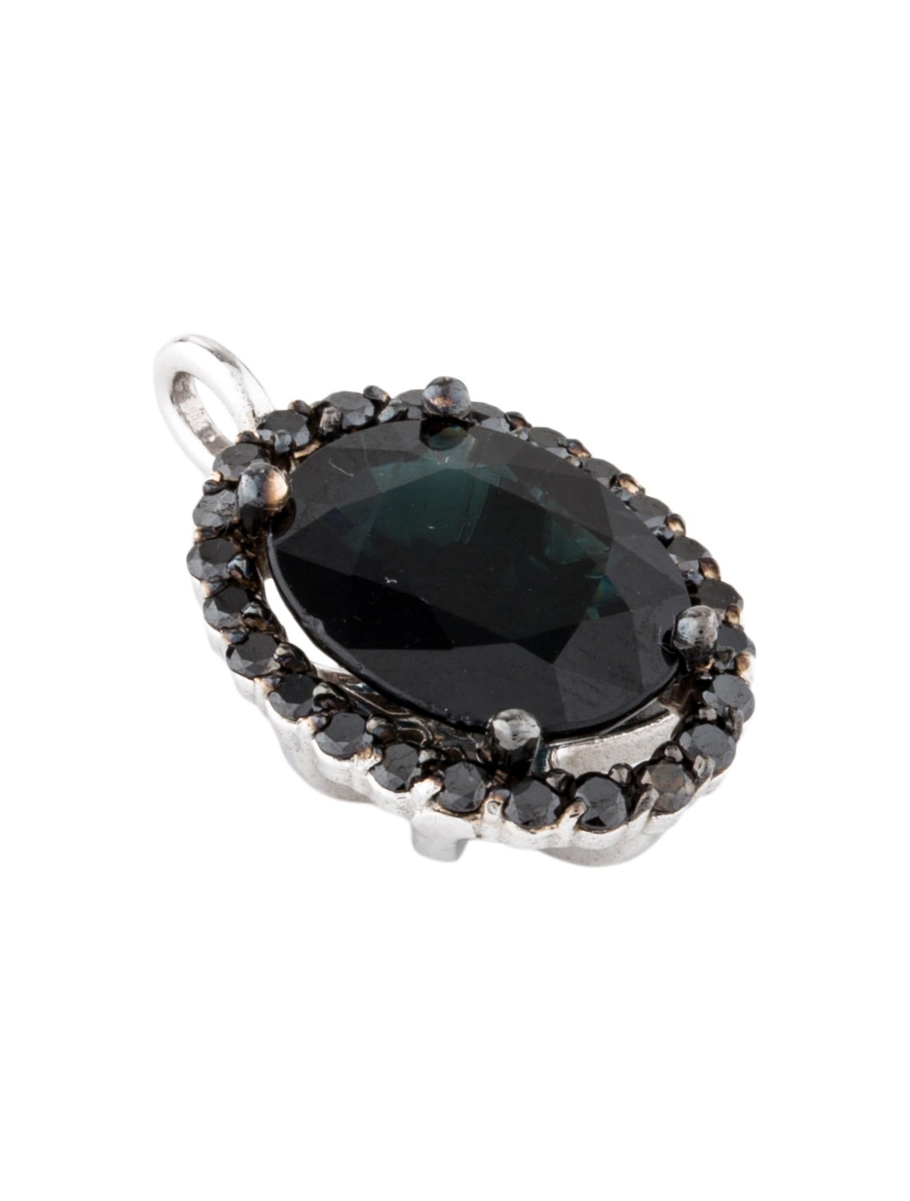 Pendant 14K Sapphire & Diamond Pendant