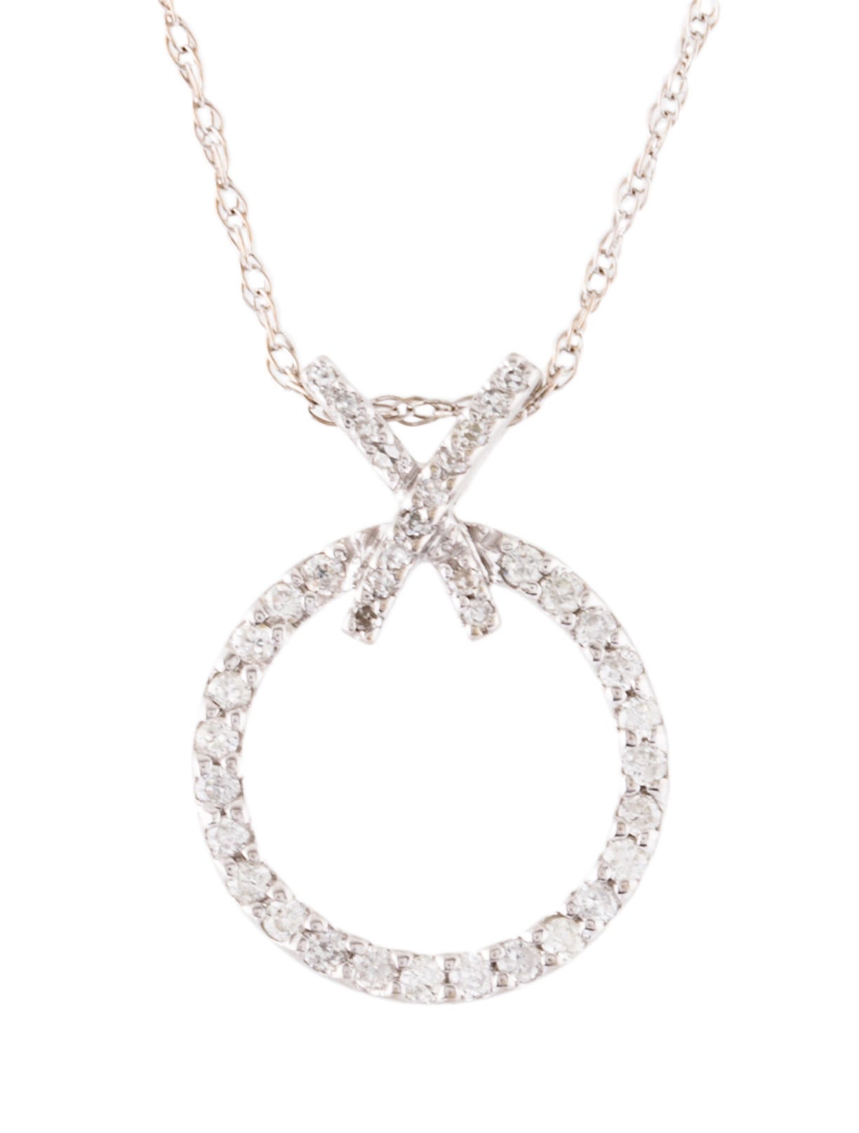 Pendant 14k Diamond Xo Necklace Necklaces Penda29970 Consign