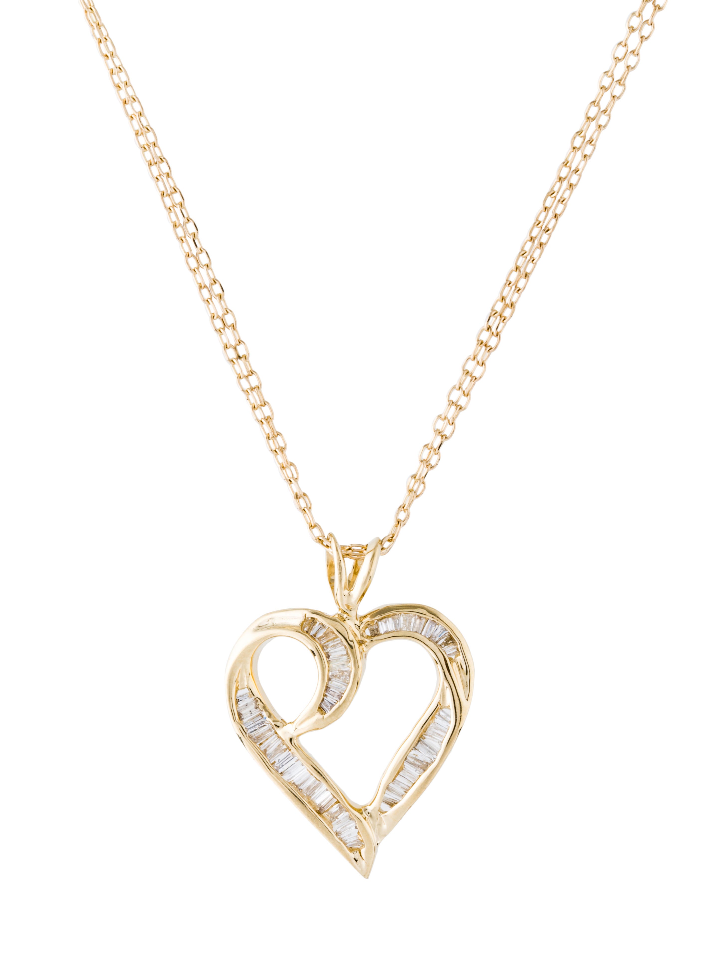 Pendant 14K Diamond Heart Pendant Necklace