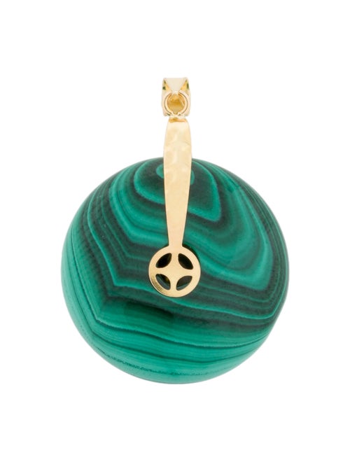 18K Malachite Pendant yellow