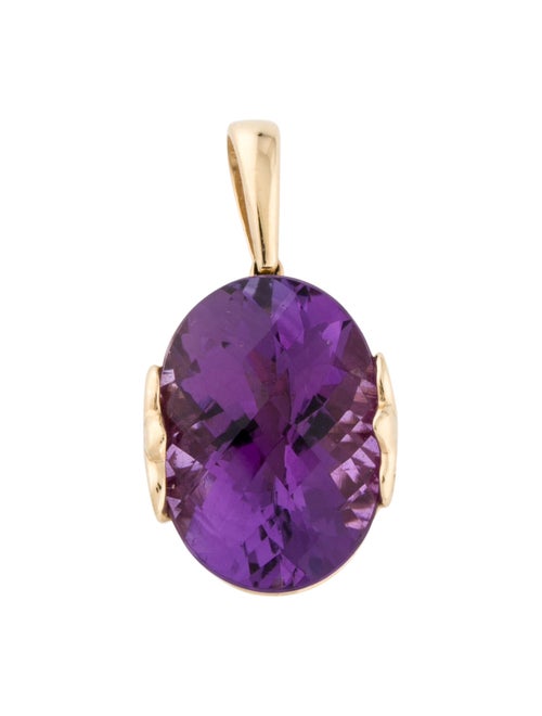 Pendant 14K Amethyst Pendant Yellow