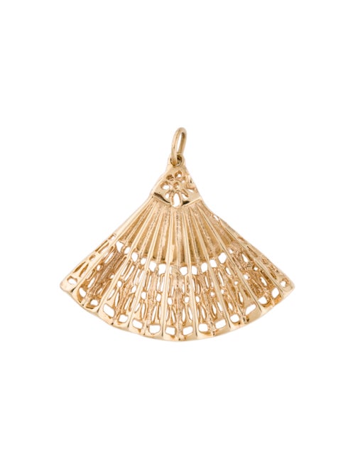 Pendant 14K Fan Charm yellow