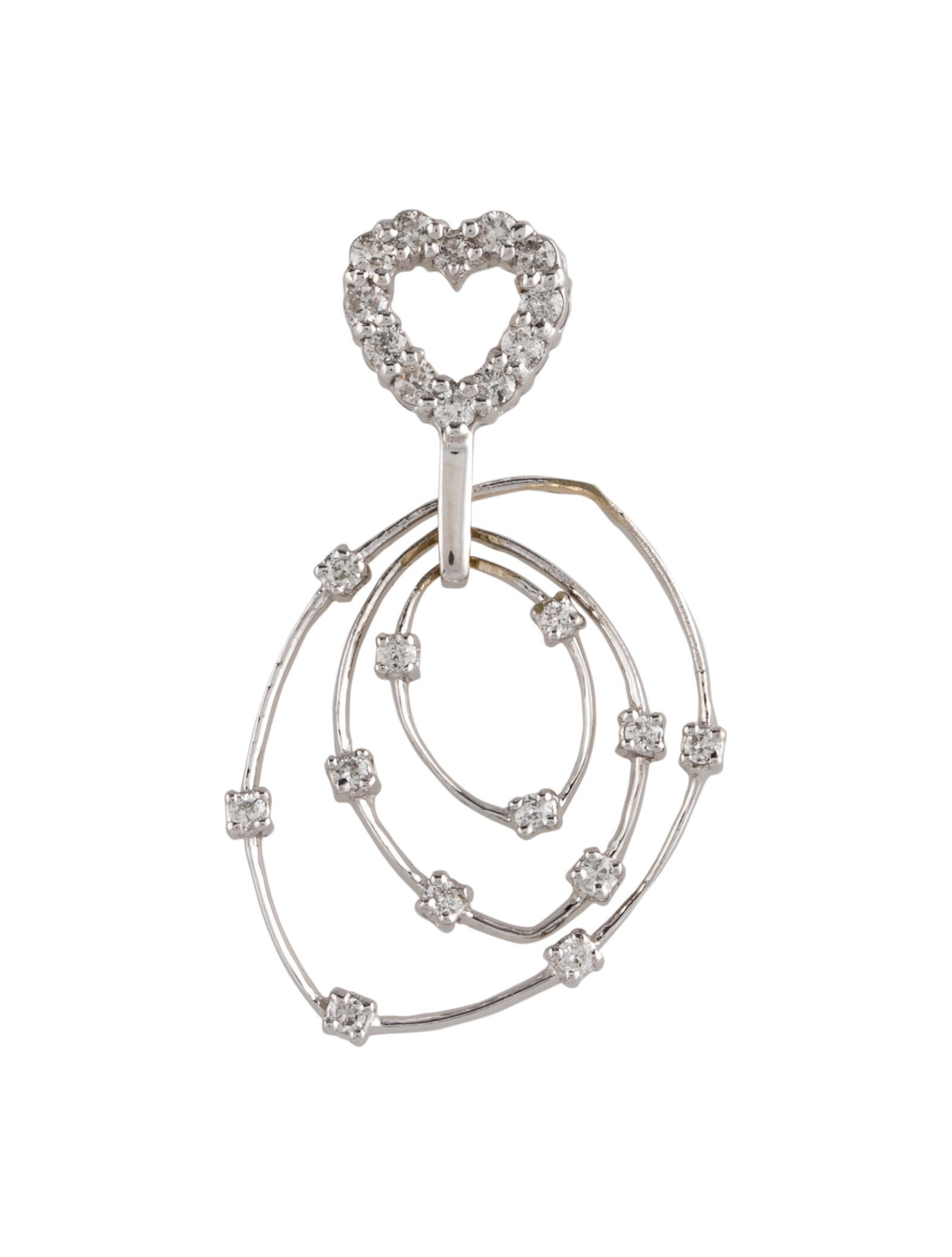 Pendant 18K Diamond Heart Drop