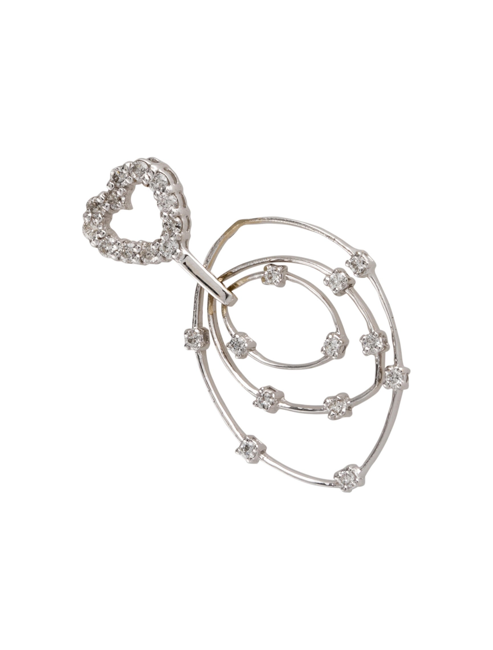 Pendant 18K Diamond Heart Drop