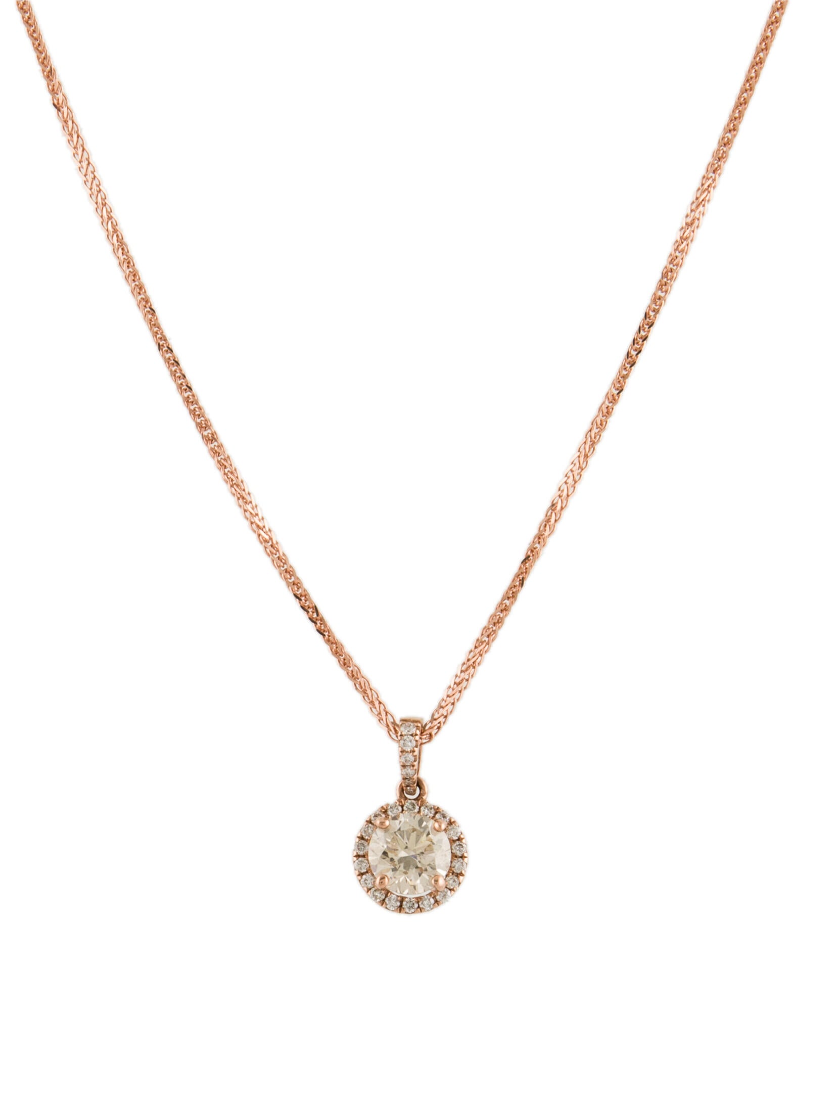 Necklace 14K 1.30ctw Diamond Pendant Necklace