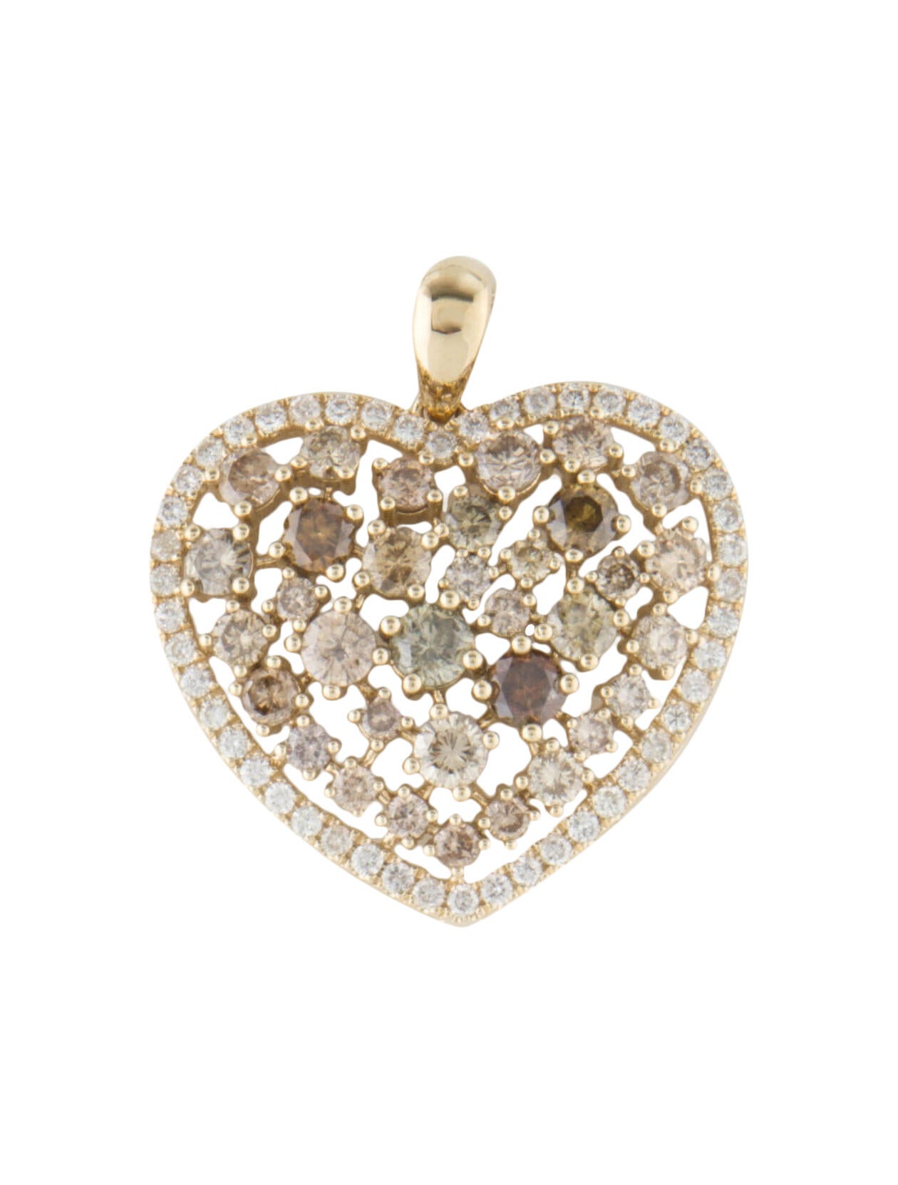 Pendant 14K 4.11ctw Diamond Heart Pendant