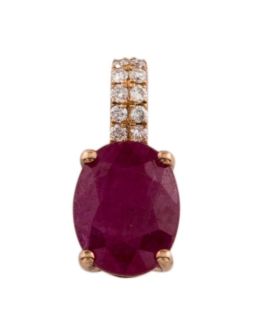 Pendant 18K 1.82ct Ruby & Diamond