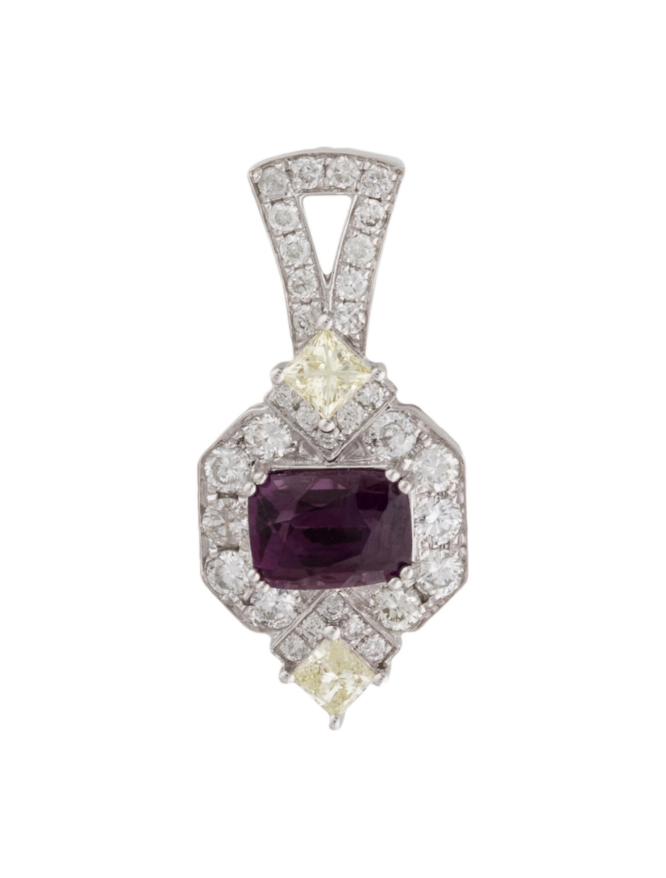 Pendant 14K 1.03ct Spinel & Diamond Pendant