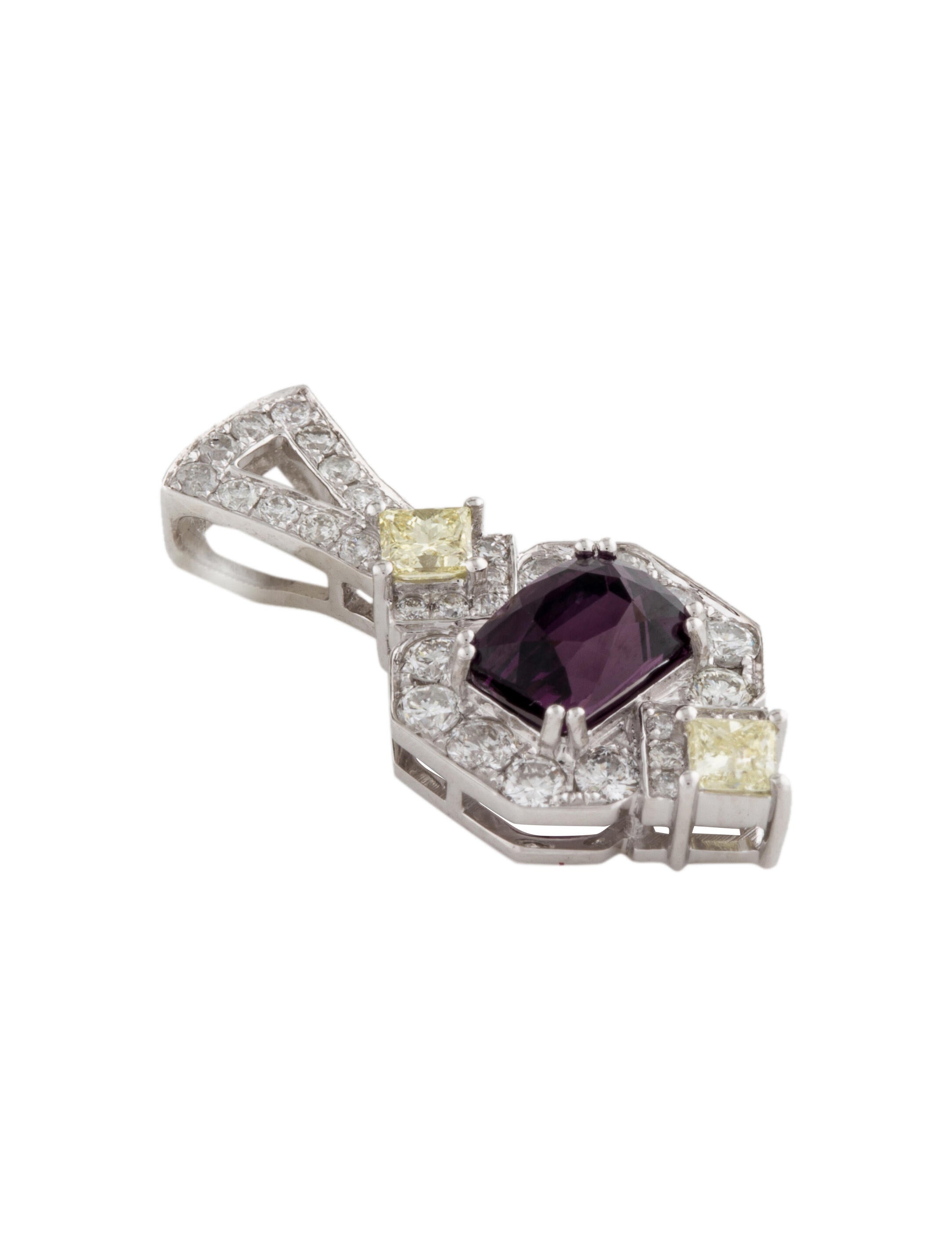 Pendant 14K 1.03ct Spinel & Diamond Pendant
