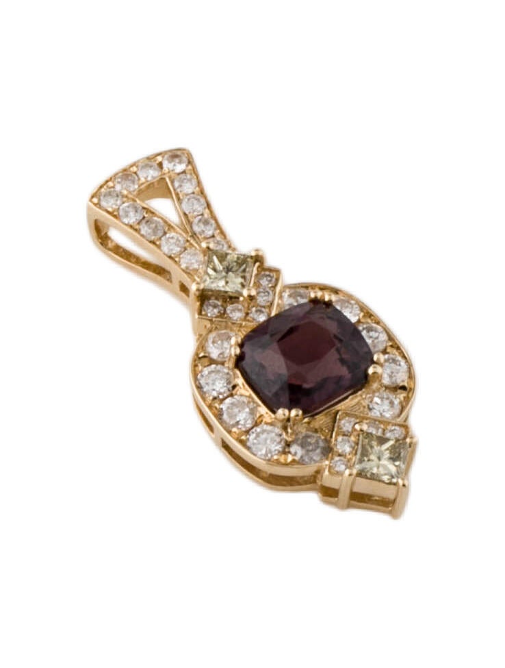 Pendant 14K 1.29ct Spinel & Diamond Pendant