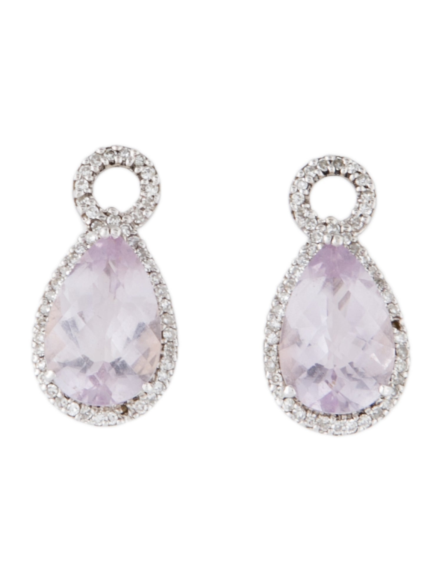 Erica Courtney Platinum Diamond & Amethyst Earrings Enhancers 900 Platinum Earring Enhancers