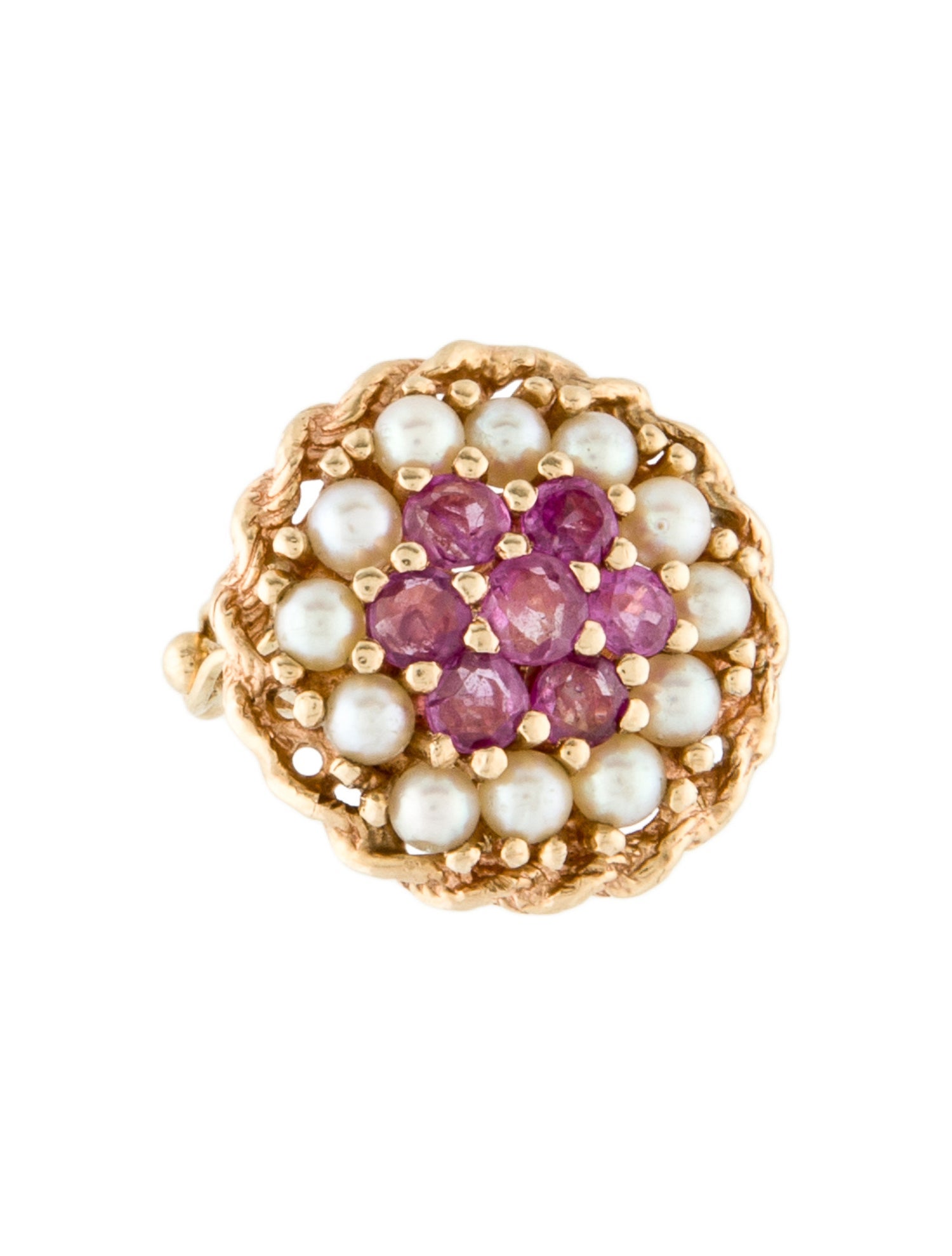 Pendant 14K Pearl & Sapphire Pendant