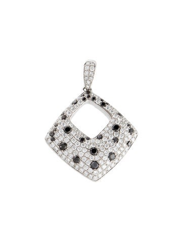 Pendant Necklace 18K Diamond Black & White